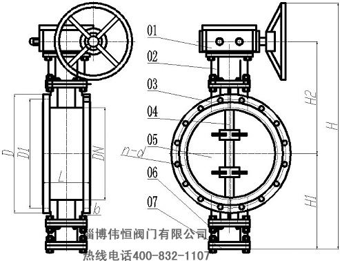 熱髒煤氣專(zhuān)用蝶閥外形尺寸