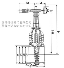 電動(dòng)煤氣專用閘閥(fá)外形(xíng)尺寸